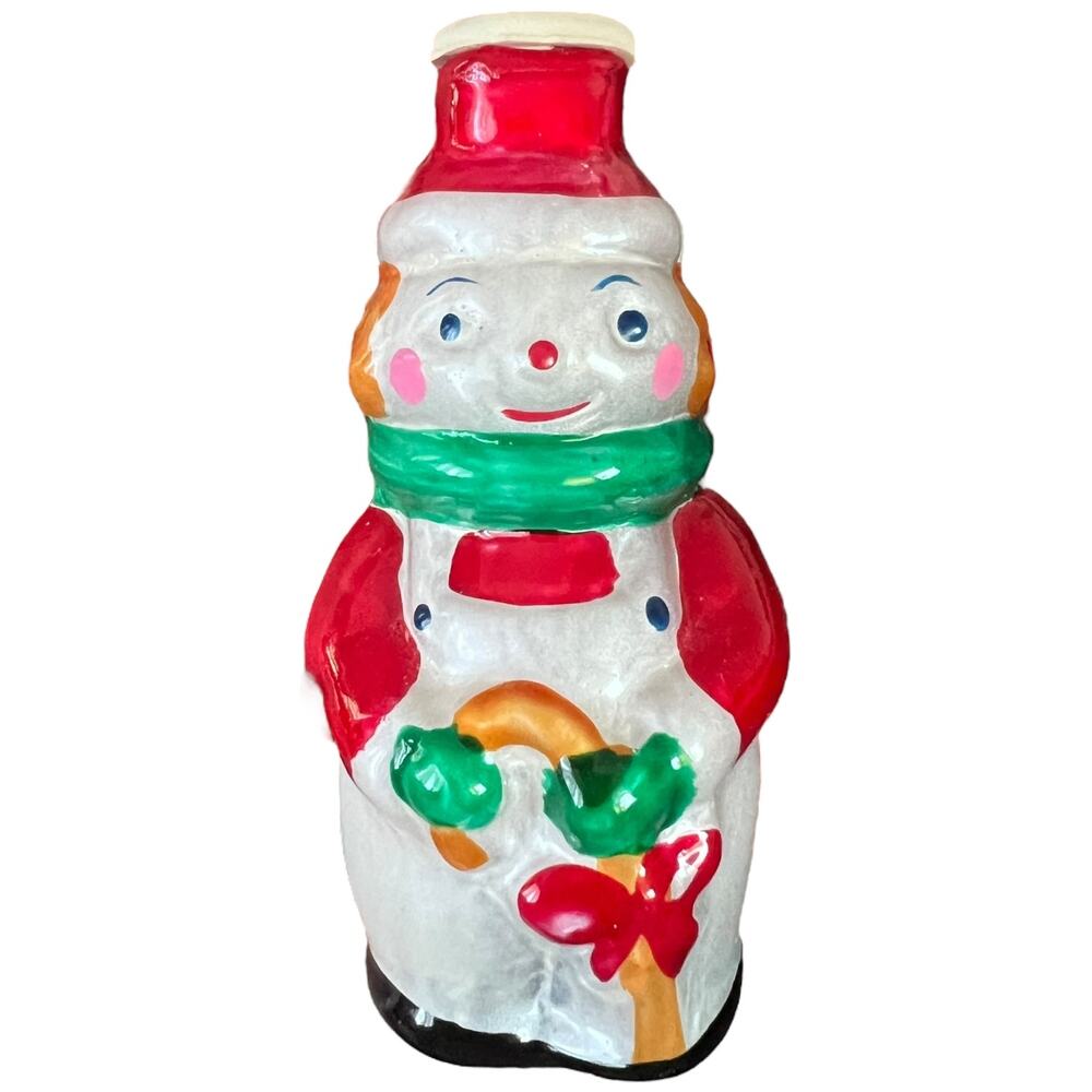 Vintage Blown Glass Boy Christmas Light Cover Taiwan Hand Painted